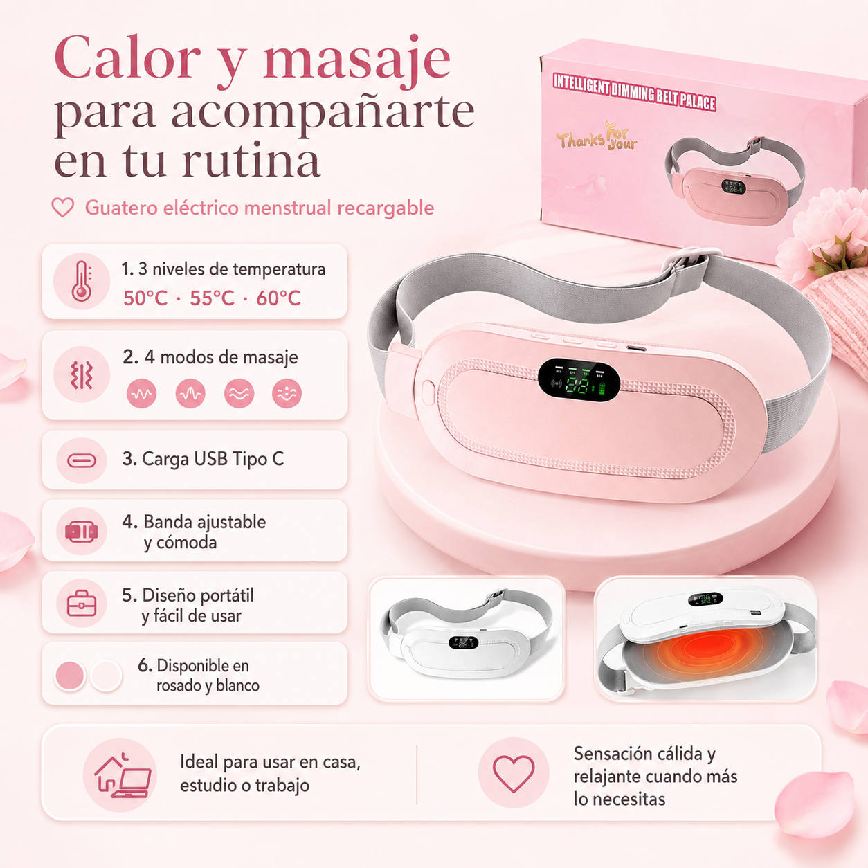 Guatero menstrual eléctrico